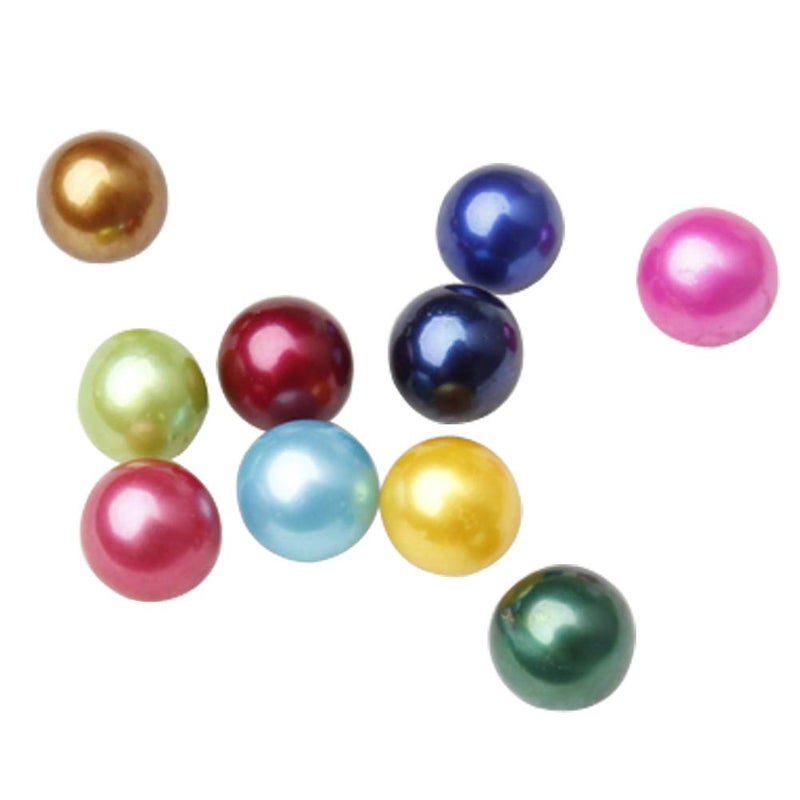 JNMM Freshwater Pearl Oyster Cultured Love Wish Round Pearls Various 10 Shining Meaningful Color, Oysters with Pearls Inside (6-8mm, 10 PCs/lot) - Image 4